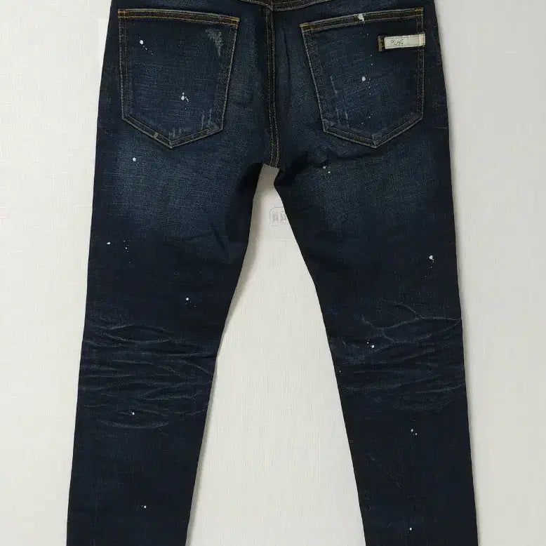 [BUNJANG] PLAC Jeans Berlin Slim Straight Denim (Size 29) / [플랙진] 베를린 슬림 스트레이트 데님 (29사이즈) - 페인팅 워싱 포
