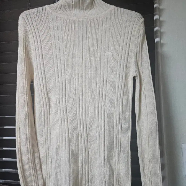 [BUNJANG] Vivienne Westwood Ivory Ribbed Polo Knit Sweater / 비비안웨스트우드 아이보리 골지 폴라 니트