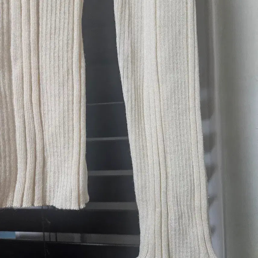 [BUNJANG] Vivienne Westwood Ivory Ribbed Polo Knit Sweater / 비비안웨스트우드 아이보리 골지 폴라 니트