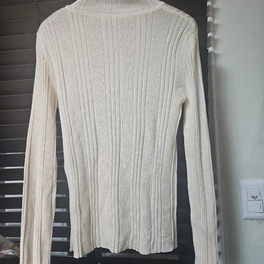[BUNJANG] Vivienne Westwood Ivory Ribbed Polo Knit Sweater / 비비안웨스트우드 아이보리 골지 폴라 니트