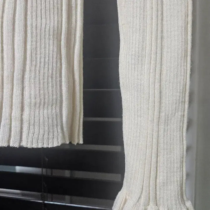 [BUNJANG] Vivienne Westwood Ivory Ribbed Polo Knit Sweater / 비비안웨스트우드 아이보리 골지 폴라 니트
