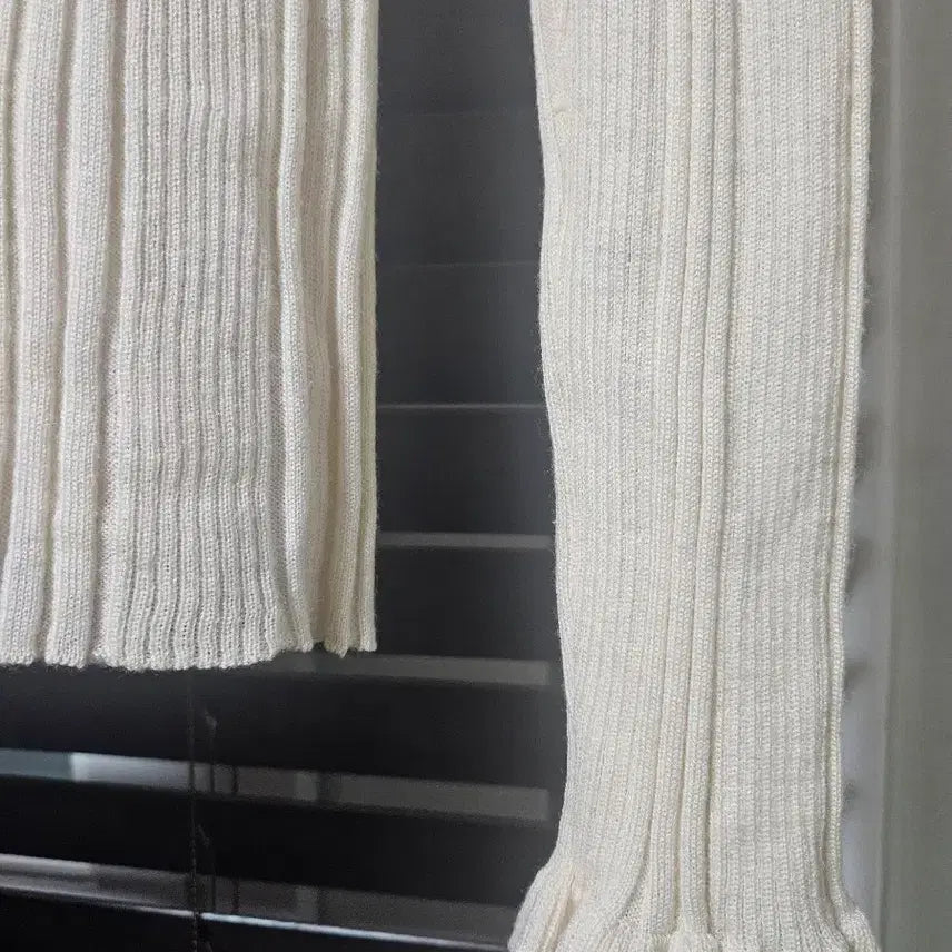 [BUNJANG] Vivienne Westwood Ivory Ribbed Polo Knit Sweater / 비비안웨스트우드 아이보리 골지 폴라 니트