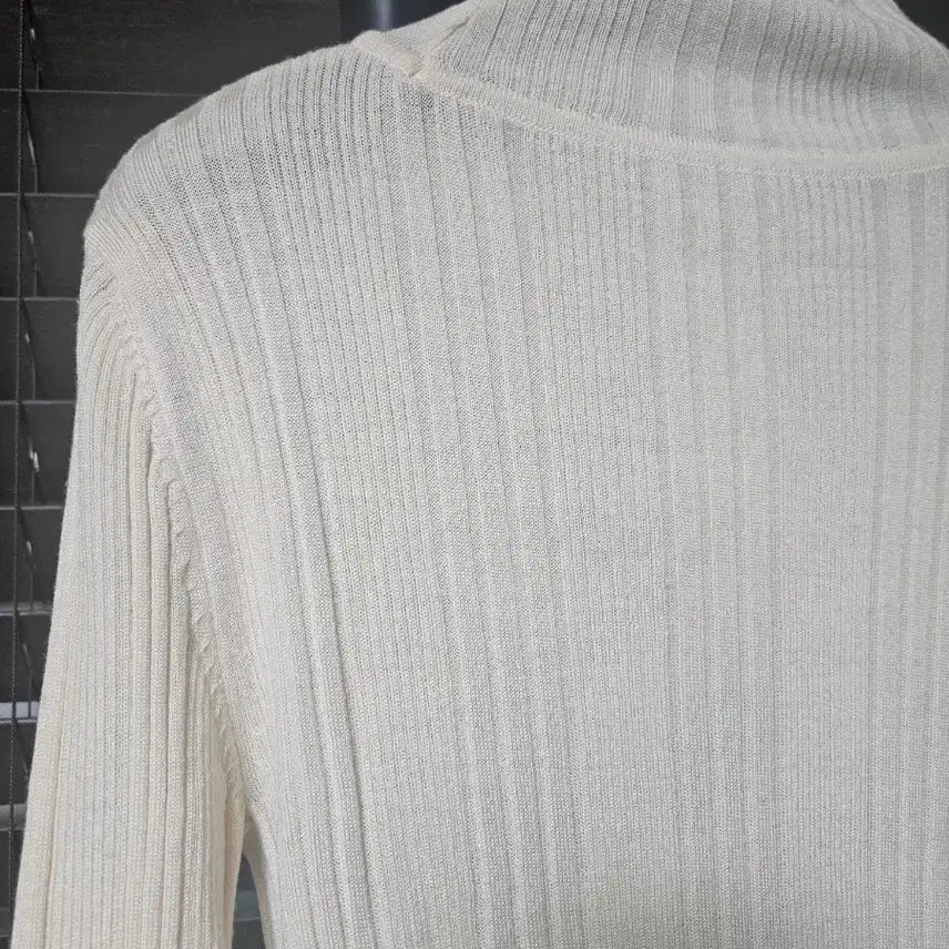 [BUNJANG] Vivienne Westwood Ivory Ribbed Polo Knit Sweater / 비비안웨스트우드 아이보리 골지 폴라 니트