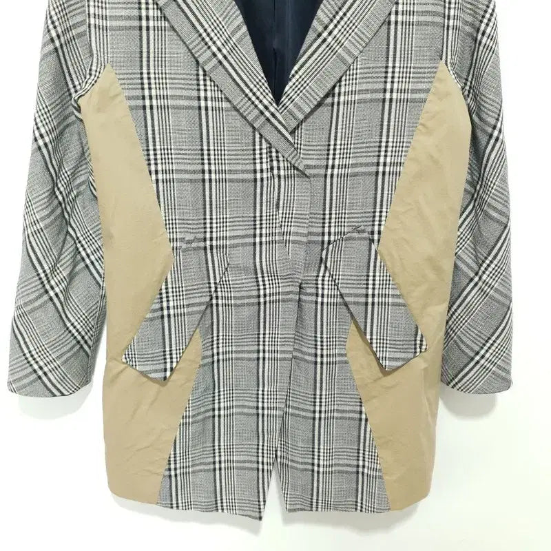[BUNJANG] Benetton Check Combination Jacket / 베네통 체크 배색 자켓 F_M1824