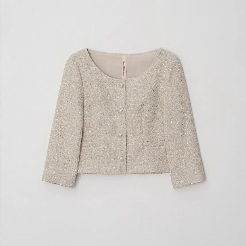 [BUNJANG] Fibeann Nacre Sequin Tweed Jacket / 피브안 Nacre Sequin Tweed Jacket