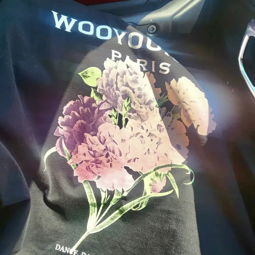 [BUNJANG] Wooyoungmi Flower Back Logo T-shirt / [발색] 48 / 21SS 우영미 플라워 백로고 반팔티