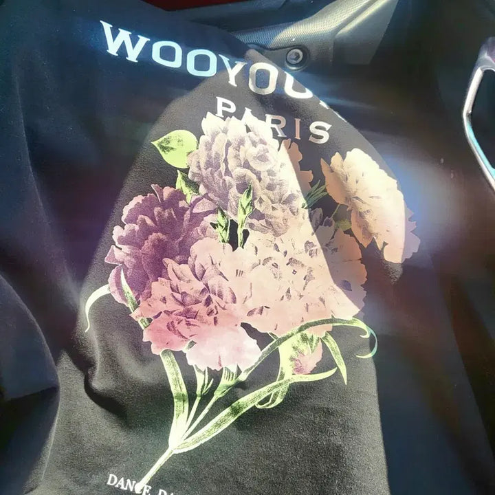 [BUNJANG] Wooyoungmi Flower Back Logo T-shirt / [발색] 48 / 21SS 우영미 플라워 백로고 반팔티