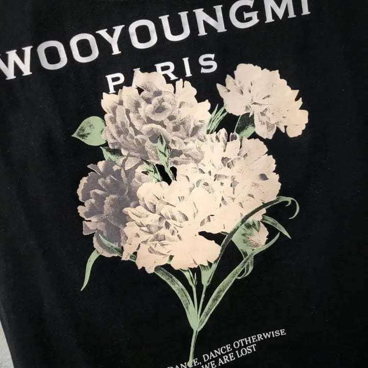 [BUNJANG] Wooyoungmi Flower Back Logo T-shirt / [발색] 48 / 21SS 우영미 플라워 백로고 반팔티