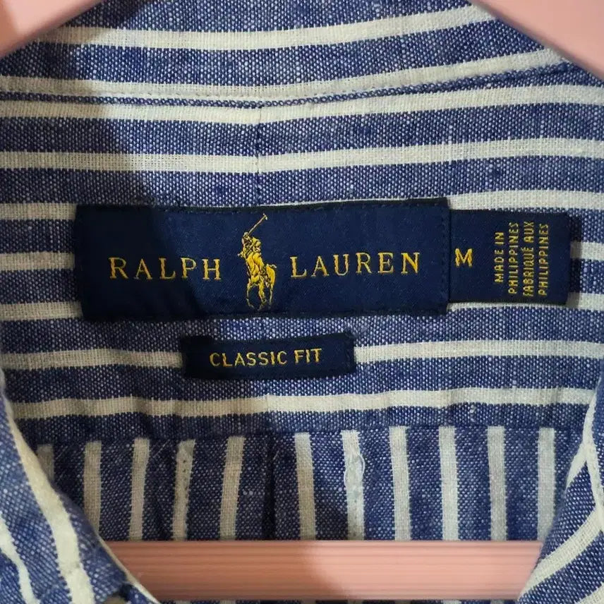 [BUNJANG] Polo Ralph Lauren Classic Fit Striped Linen Shirt / 정품 폴로 랄프로렌 클래식핏 스트라이프 린넨 셔츠