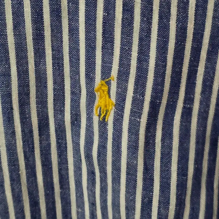 [BUNJANG] Polo Ralph Lauren Classic Fit Striped Linen Shirt / 정품 폴로 랄프로렌 클래식핏 스트라이프 린넨 셔츠
