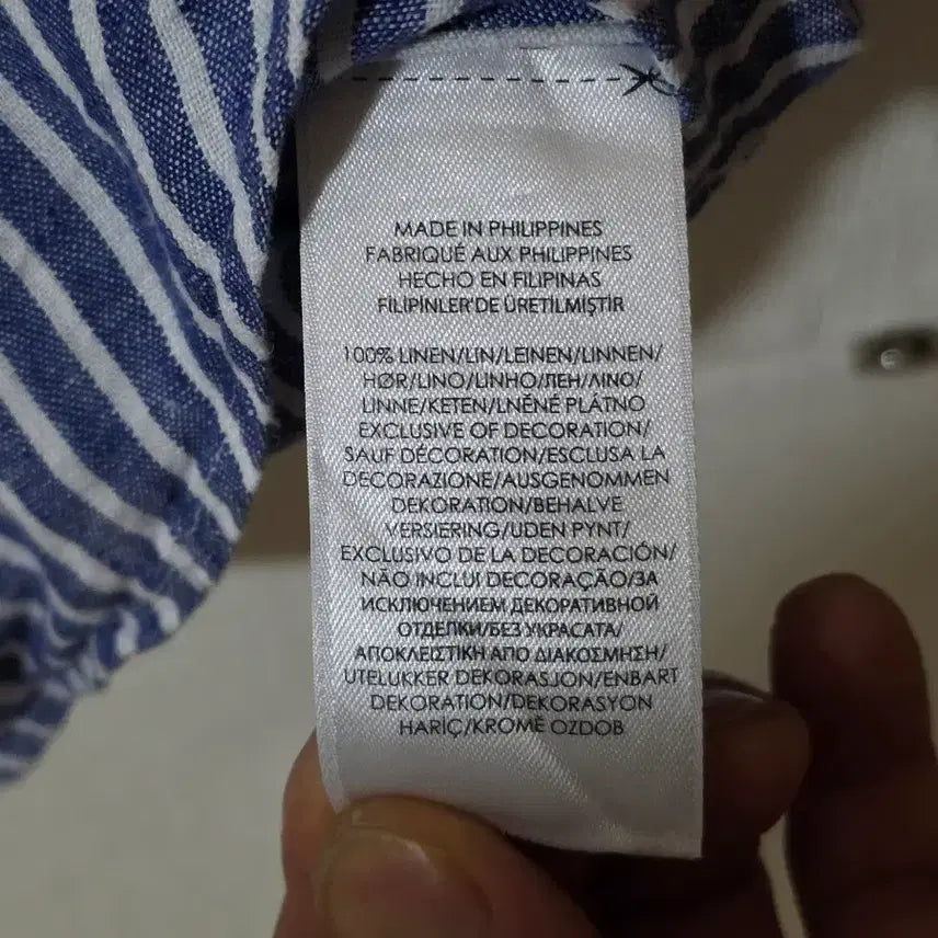 [BUNJANG] Polo Ralph Lauren Classic Fit Striped Linen Shirt / 정품 폴로 랄프로렌 클래식핏 스트라이프 린넨 셔츠