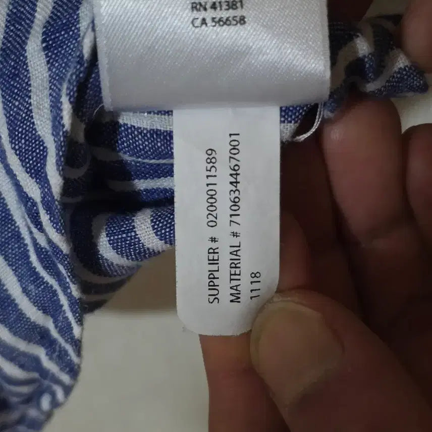 [BUNJANG] Polo Ralph Lauren Classic Fit Striped Linen Shirt / 정품 폴로 랄프로렌 클래식핏 스트라이프 린넨 셔츠