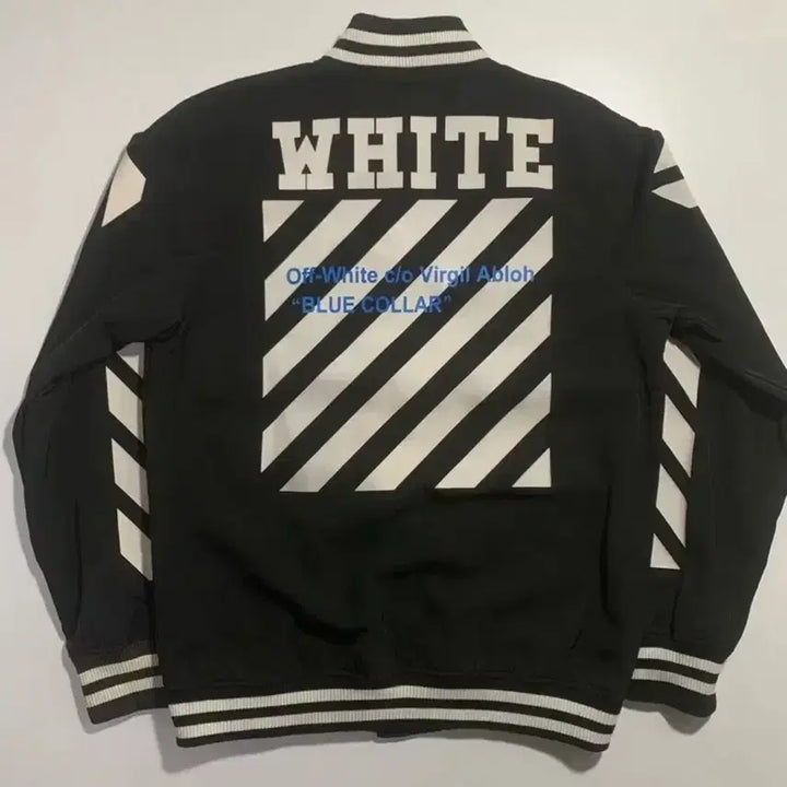 [BUNJANG] Off-White Black Bomber Jacket / 오프화이트 블랙 블루칼라 봄버 자켓