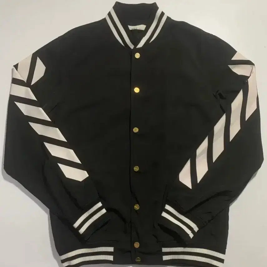 [BUNJANG] Off-White Black Bomber Jacket / 오프화이트 블랙 블루칼라 봄버 자켓