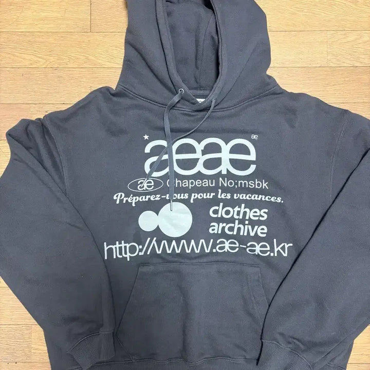 [BUNJANG] aeae Charcoal Hoodie / aeae - 에이이에이이 후드티