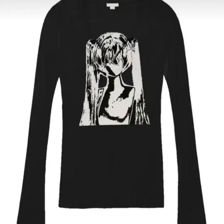 [SOLD OUT] 본네 카라 그래픽 탑 블랙