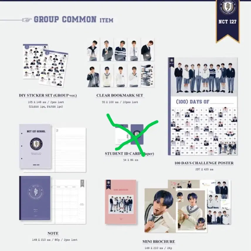 [BUNJANG] NCT 127 Jungwoo Back to School Kit 2021 / NCT 127 백투스쿨 Back to School 키트 2021 정우