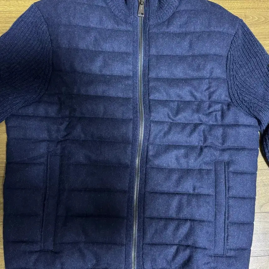 [BUNJANG] Polo Ralph Lauren Quilted Wool Cashmere Full-Zip Cardigan M Indigo / 폴로 퀼팅 울 캐시미어 풀집업 가디건 M사이즈 인디고컬러