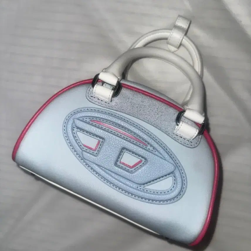 [BUNJANG] Diesel Mini Bowling Bag - Light Blue / 디젤 미니백 크로스백 (돔 컬러 블록 미니 볼링백 라이트 블루)