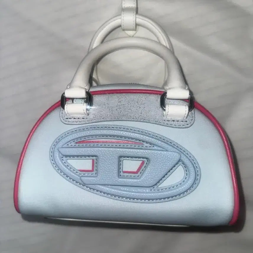 [BUNJANG] Diesel Mini Bowling Bag - Light Blue / 디젤 미니백 크로스백 (돔 컬러 블록 미니 볼링백 라이트 블루)