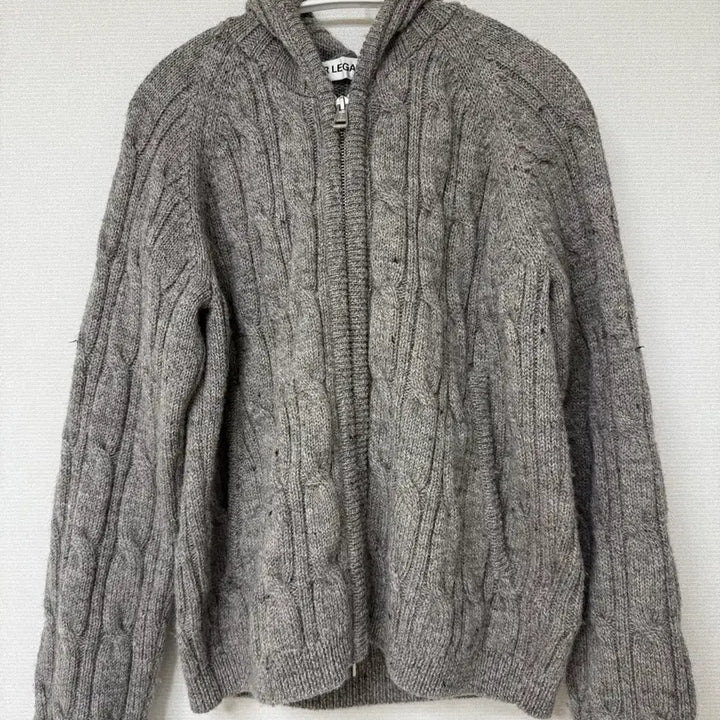 [BUNJANG] Our Legacy Cable Knit Hooded Zip-Up Grey / 아워레가시 케이블 니트 후드집업 그레이