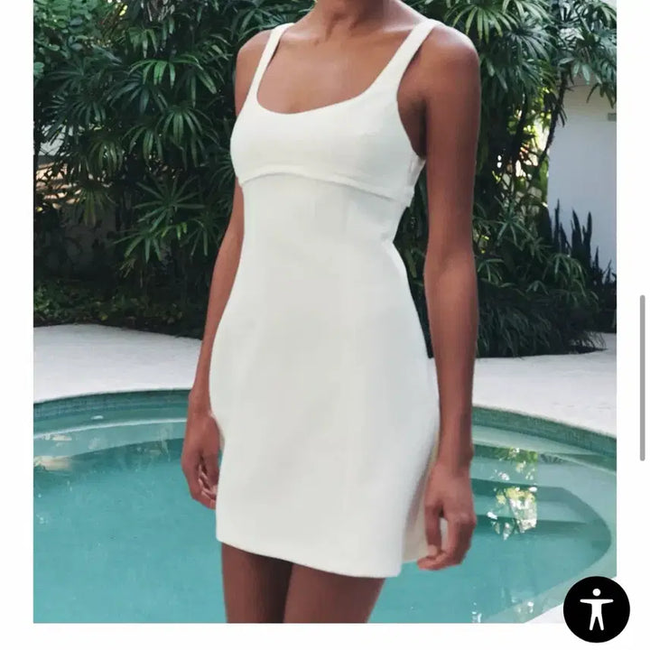 [BUNJANG] ZARA White Mini A-line Dress / 자라 화이트 미니 A라인 원피스