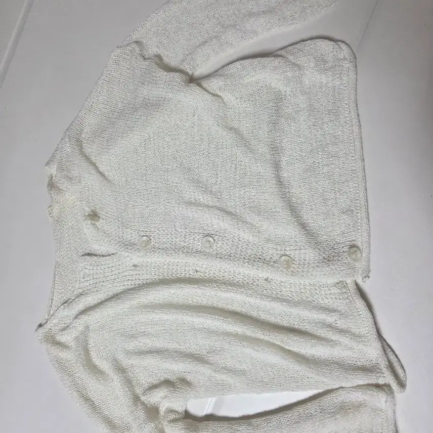 [BUNJANG] White Mesh Cardigan / 그물나시