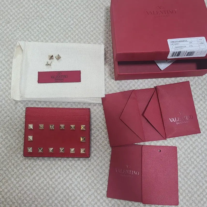 [BUNJANG] Valentino Rockstud Card Holder / (풀구성) 발렌티노 락스터드 카드지갑