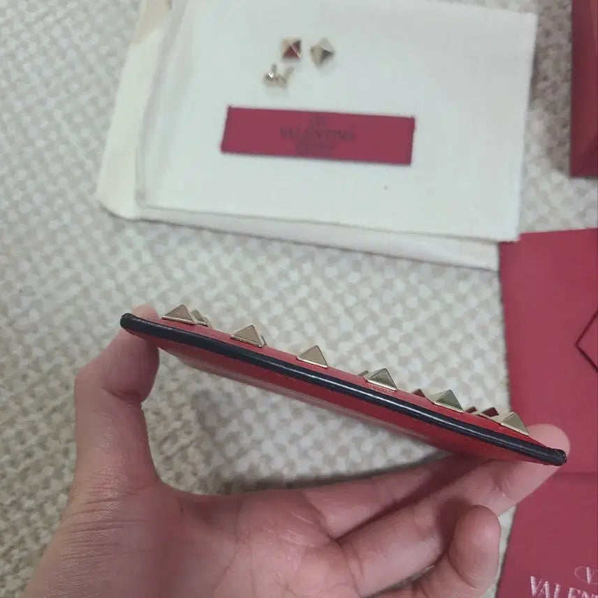 [BUNJANG] Valentino Rockstud Card Holder / (풀구성) 발렌티노 락스터드 카드지갑