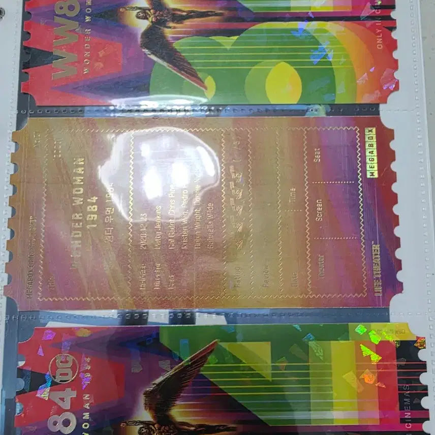 [BUNJANG] Wonder Woman 1984 Megabox Original Ticket Set / 원더우먼1984 오티 메가박스 오리지널티켓 2종