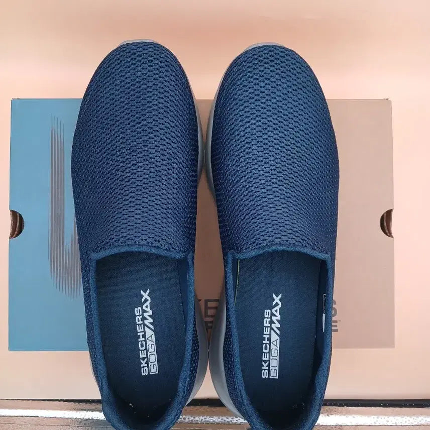 [BUNJANG] Skechers Go Walk Max Slip-On Sneakers (Navy) / 남성 스케쳐스 고워크 맥스 슬립온 스니커즈(네이비 새상품)