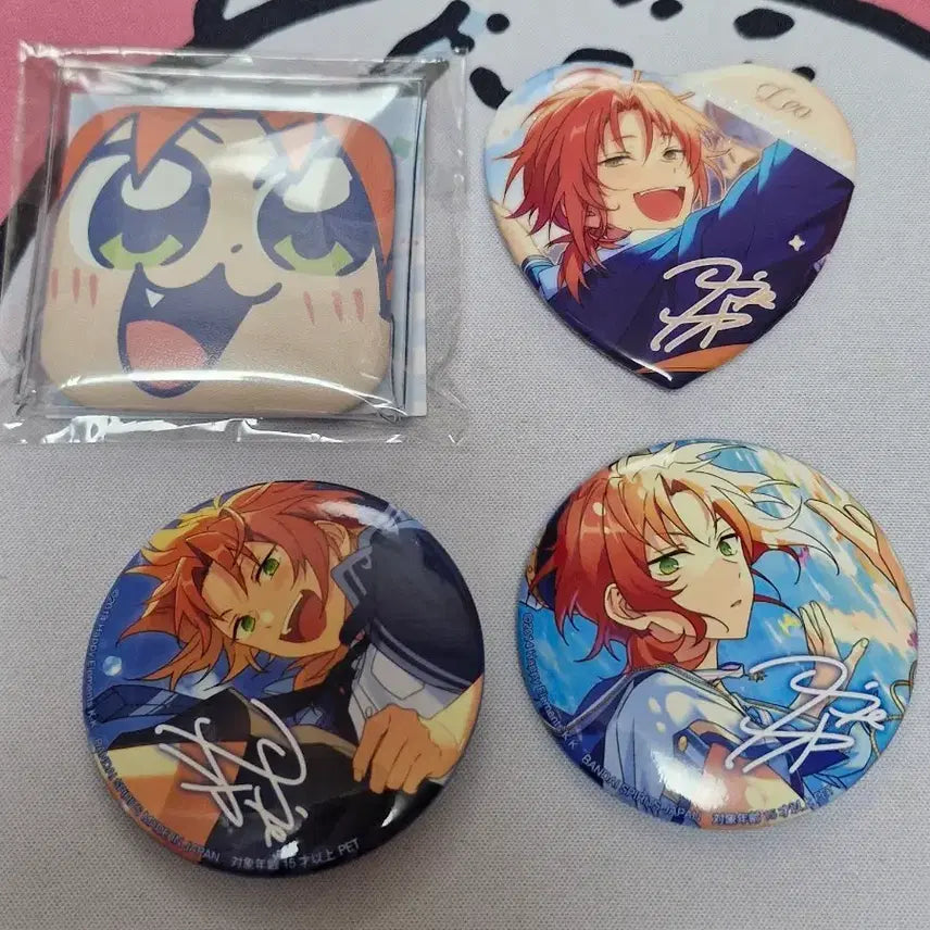 [BUNJANG] Ensemble Stars Tsukina Leo Blue Pila Can Badge Bundle Set / 앙스타 츠키나가 레오 캔뱃지 부쿠부 블루필라