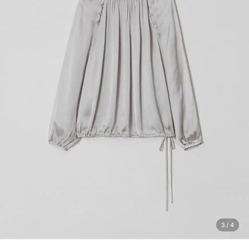 [BUNJANG] Lenuee Eclat Shirring Blouse Stone Gray / 르누이 lenuee Eclat Shirring Blouse 스톤그레이