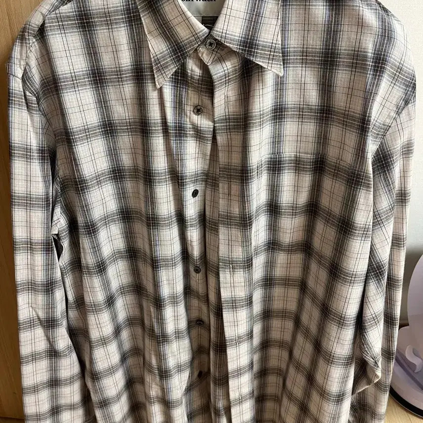 [BUNJANG] Toni Wek Semi Sheer Cotton Check Shirt / 토니웩 semi sheer cotton 체크셔츠 25ss