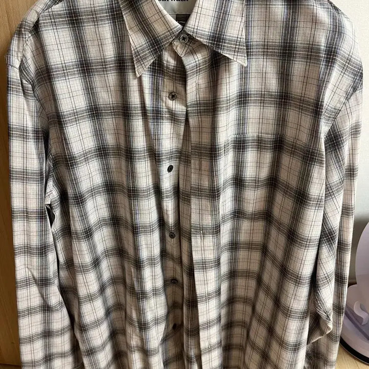 [BUNJANG] Toni Wek Semi Sheer Cotton Check Shirt / 토니웩 semi sheer cotton 체크셔츠 25ss