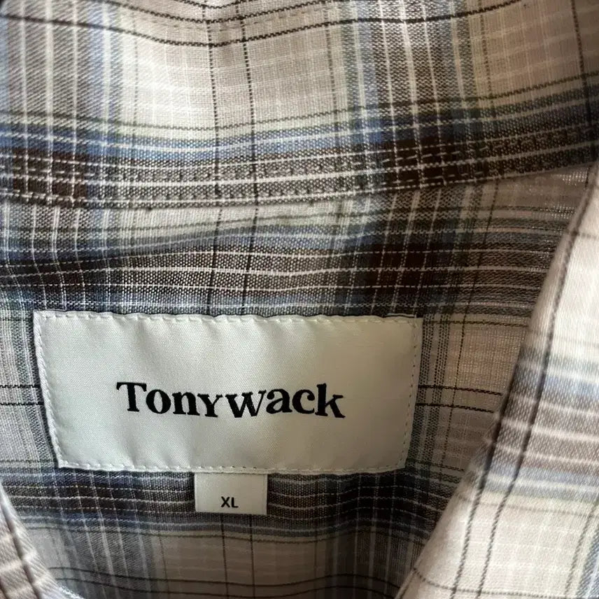 [BUNJANG] Toni Wek Semi Sheer Cotton Check Shirt / 토니웩 semi sheer cotton 체크셔츠 25ss