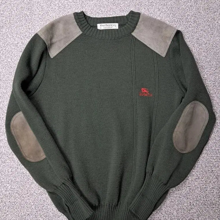 [BUNJANG] Burberry Hunting Green Knit Sweater / 버버리 헌팅 그린 니트 스웨터