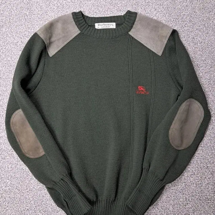 [BUNJANG] Burberry Hunting Green Knit Sweater / 버버리 헌팅 그린 니트 스웨터