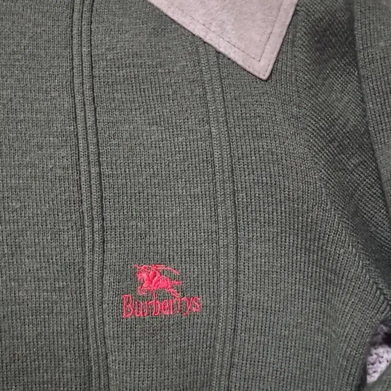 [BUNJANG] Burberry Hunting Green Knit Sweater / 버버리 헌팅 그린 니트 스웨터