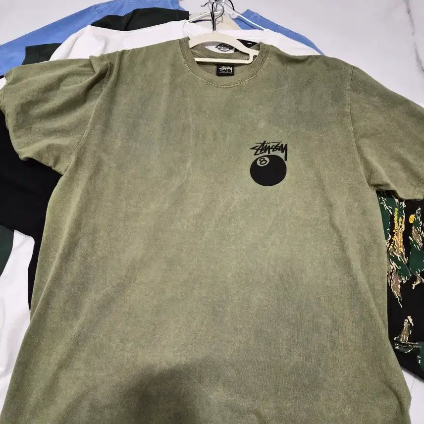 [SOLD OUT] 스투시 8볼 올리브 피그먼트 티셔츠