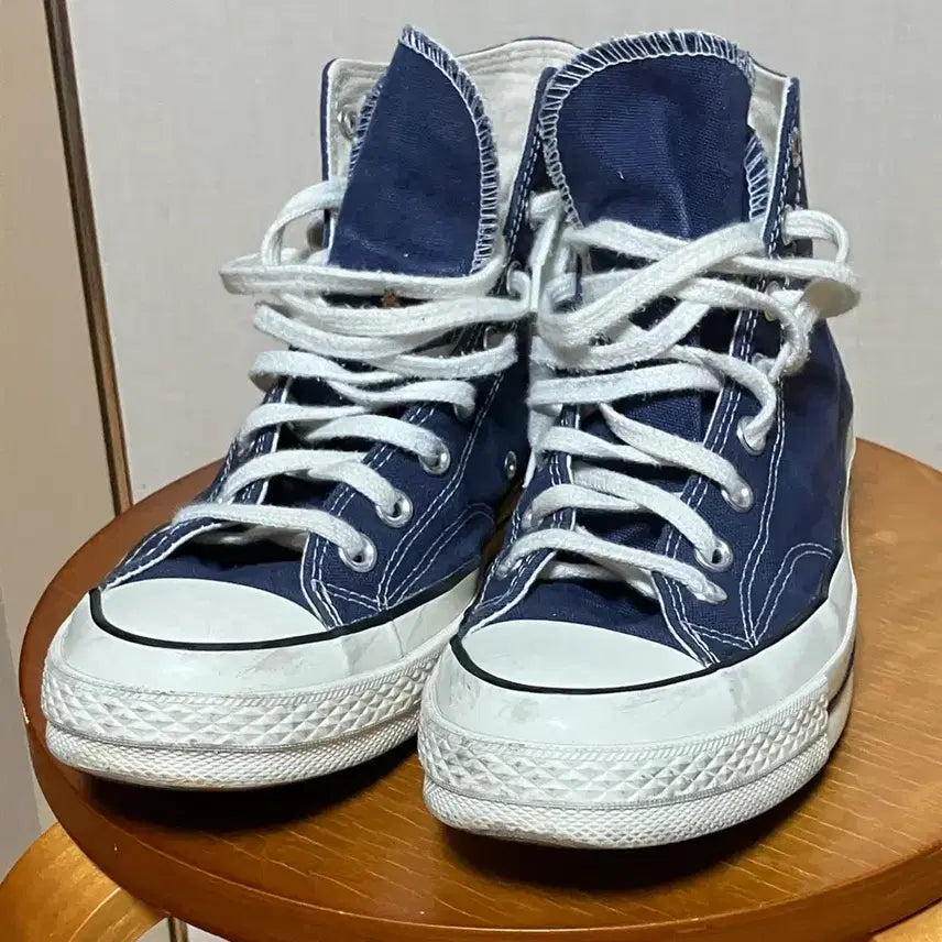 [BUNJANG] Converse Chuck Taylor High Navy Sneakers / 컨버스 척테일러 하이 네이비컬러