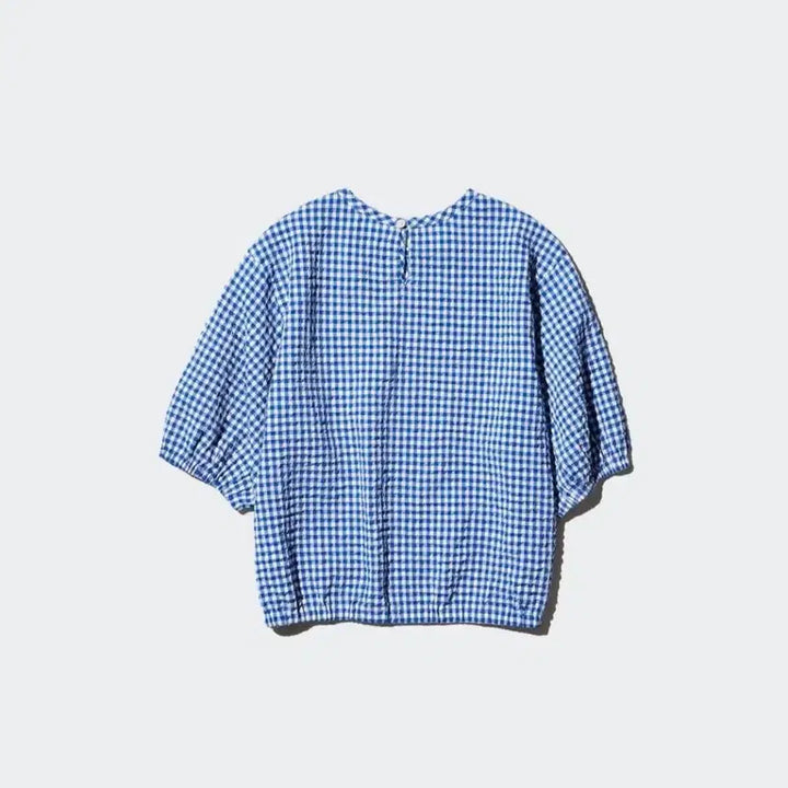 [BUNJANG] Uniqlo Gingham Check Short Sleeve Blouse / 유니클로 깅엄체크 반팔블라우스 새상품