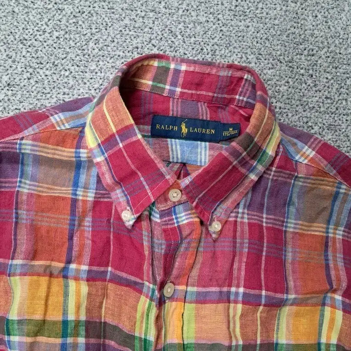 [BUNJANG] Polo Linen Madras Check Shirt / 폴로린넨 마드라스체크