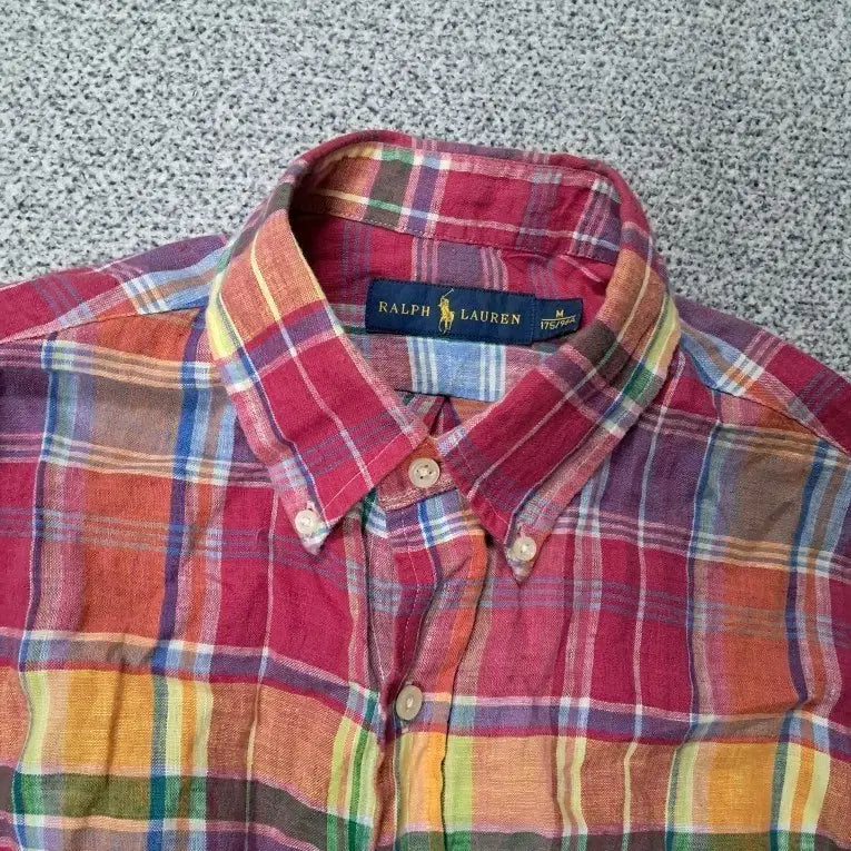 [BUNJANG] Polo Linen Madras Check Shirt / 폴로린넨 마드라스체크
