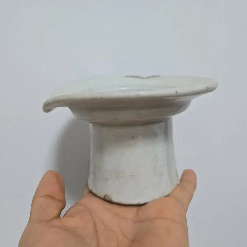 [BUNJANG] Antique Joseon Dynasty White Porcelain Tea Bowl / 골동품 조선후기 찌글이 백자 잔잔대