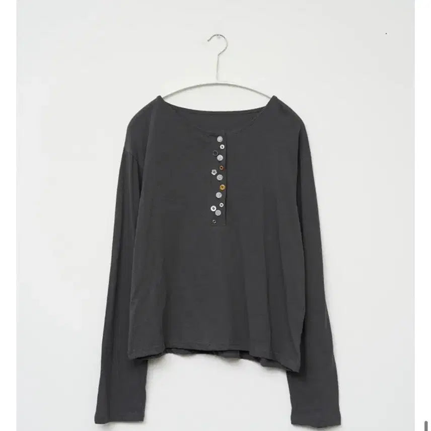 [BUNJANG] HiFiPUNK Kou Button Top Charcoal / 하이파이펑크 코우 버튼 탑 차콜