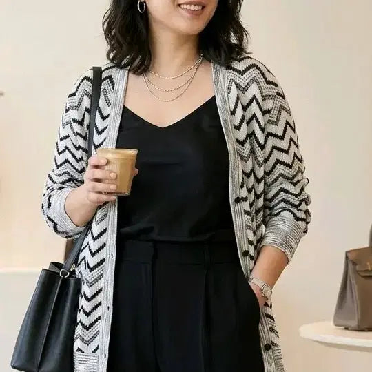 [BUNJANG] Missoni Zigzag Oversized Cardigan / [이태리정품] 미쏘니 지그재그 오버핏 가디건 (66~88/여리여리핏)