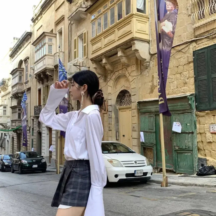 [BUNJANG] 서쿠키 체크 플리츠 팬츠 xs / 서쿠키 체크 플리츠 팬츠 xs
