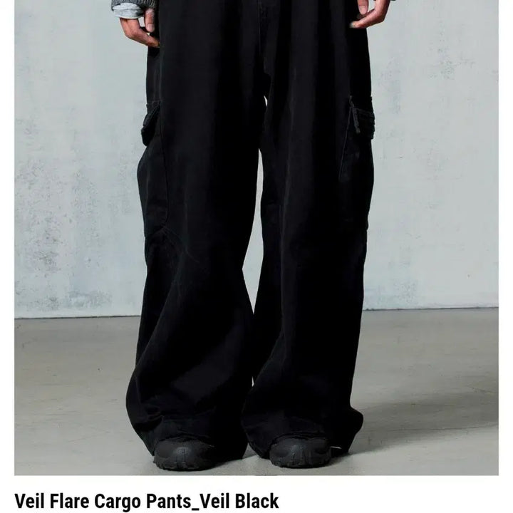 [BUNJANG] Arvan Veil Flare Cargo Pants_Veil Black / 아르반 베일 플레어 카고 팬츠_베일 블랙4