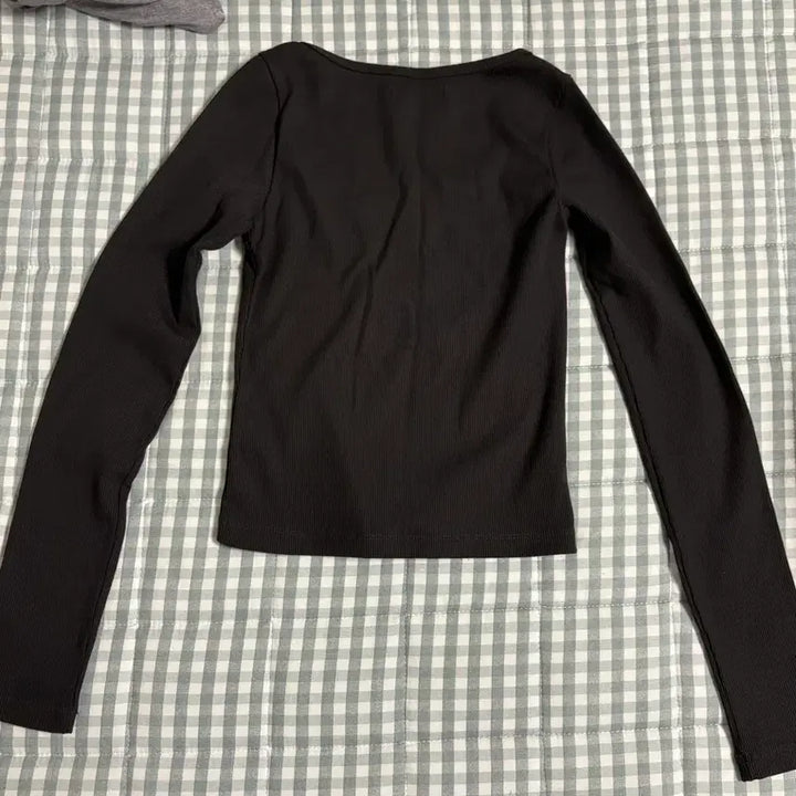 [BUNJANG] Glowny G CLASSIC RIB SQUARE Long Sleeve T-Shirt / 글로니 G CLASSIC RIB SQUARE 롱 슬리브 티 s
